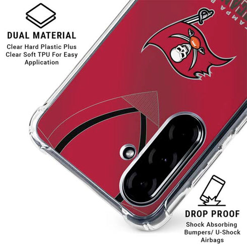 NFL Tampa Bay Buccaneers Team Jersey Galaxy A36 5G Clear Case