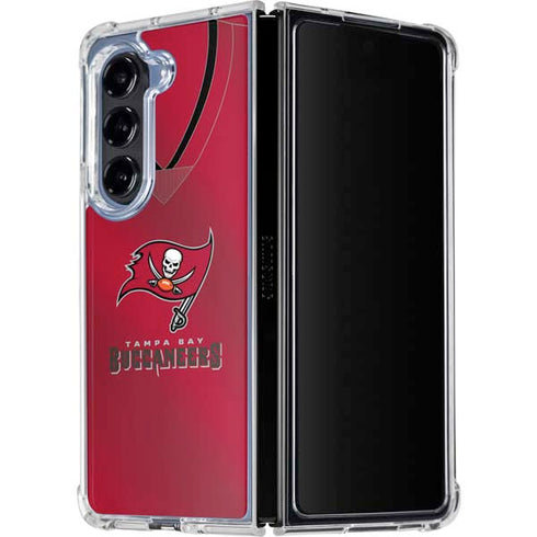 NFL Tampa Bay Buccaneers Team Jersey Galaxy Z Fold5 5G Clear Case