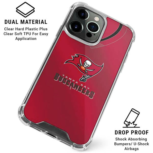 NFL Tampa Bay Buccaneers Team Jersey iPhone 16 Pro Clear Case