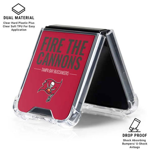 NFL Tampa Bay Buccaneers Team Motto Galaxy Z Flip6 Clear Case