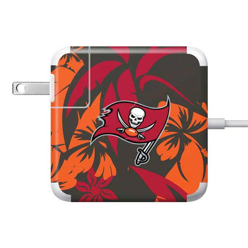 NFL Tampa Bay Buccaneers Tropical Print 85W Power Adapter (15 and 17 inch MacBook Pro Charger) Skin
