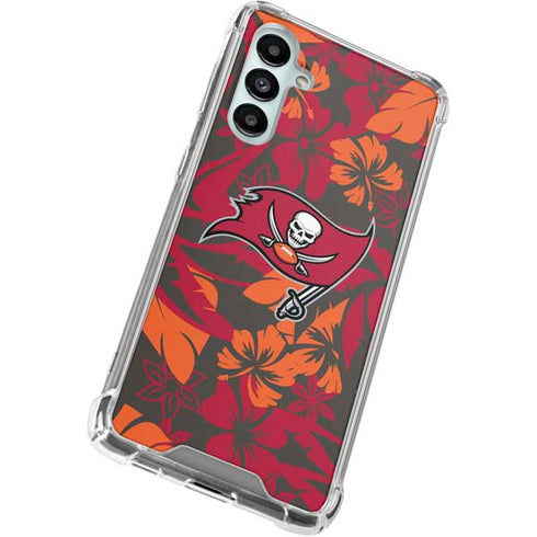 NFL Tampa Bay Buccaneers Tropical Print Galaxy A16 5G Clear Case