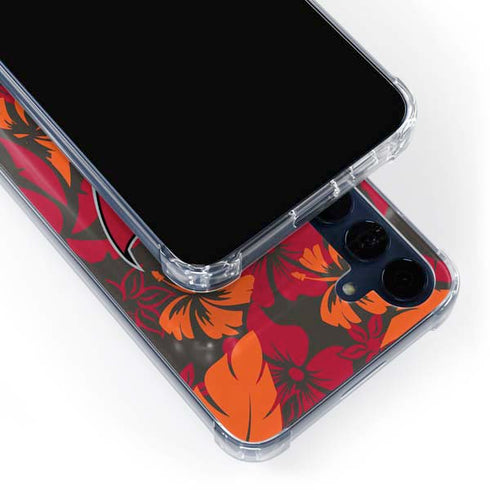 NFL Tampa Bay Buccaneers Tropical Print Galaxy A35 5G Clear Case