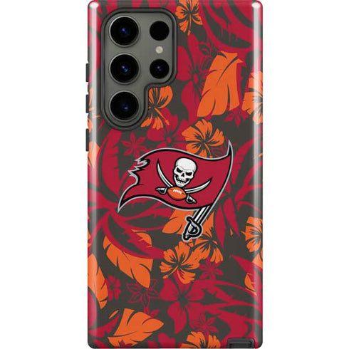 NFL Tampa Bay Buccaneers Tropical Print Galaxy S23 Ultra Pro Case