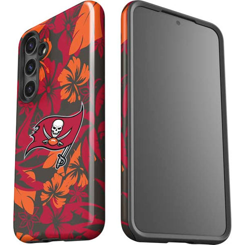 NFL Tampa Bay Buccaneers Tropical Print Galaxy S25 Impact Case