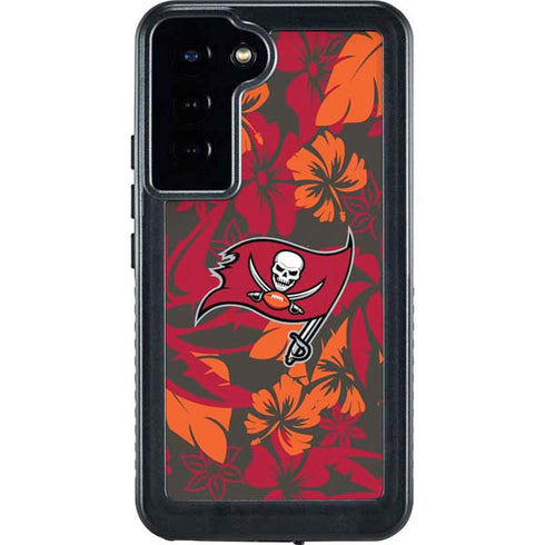 NFL Tampa Bay Buccaneers Tropical Print Galaxy S24 Plus Waterproof Case