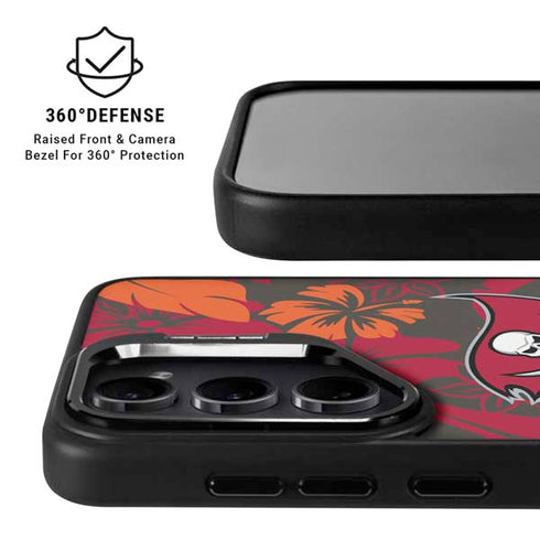 NFL Tampa Bay Buccaneers Tropical Print Galaxy S25 Ultra Kickstand Case