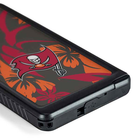 NFL Tampa Bay Buccaneers Tropical Print Galaxy S24 Ultra Waterproof Case