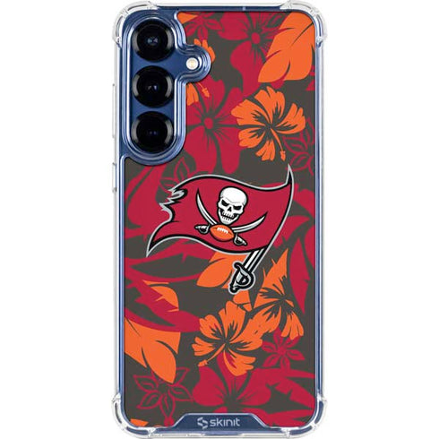 NFL Tampa Bay Buccaneers Tropical Print Galaxy S25 Clear Case