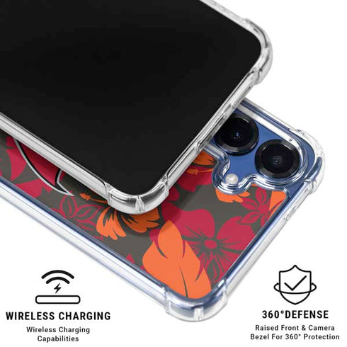 NFL Tampa Bay Buccaneers Tropical Print Galaxy S25 Plus Clear Case
