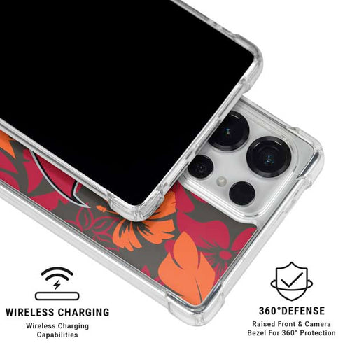 NFL Tampa Bay Buccaneers Tropical Print Galaxy S25 Ultra Clear Case