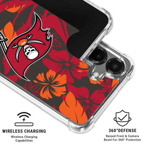 NFL Tampa Bay Buccaneers Tropical Print Galaxy S26 Plus Clear Case