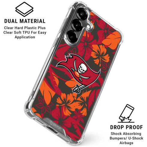 NFL Tampa Bay Buccaneers Tropical Print Galaxy S26 Plus Clear Case