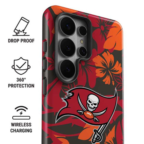 NFL Tampa Bay Buccaneers Tropical Print Galaxy S26 Ultra Impact Case