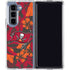NFL Tampa Bay Buccaneers Tropical Print Galaxy Z Fold5 5G Clear Case