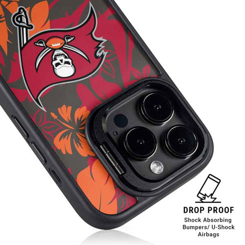 NFL Tampa Bay Buccaneers Tropical Print iPhone 14 Pro Kickstand Case