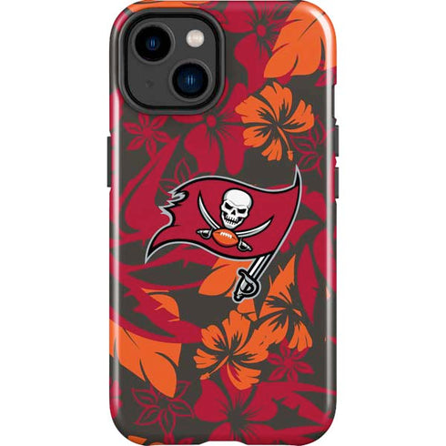 NFL Tampa Bay Buccaneers Tropical Print iPhone 15 Impact Case