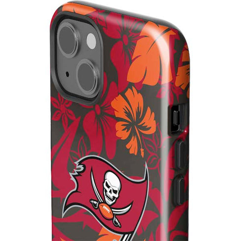 NFL Tampa Bay Buccaneers Tropical Print iPhone 15 Impact Case