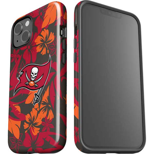 NFL Tampa Bay Buccaneers Tropical Print iPhone 15 Impact Case