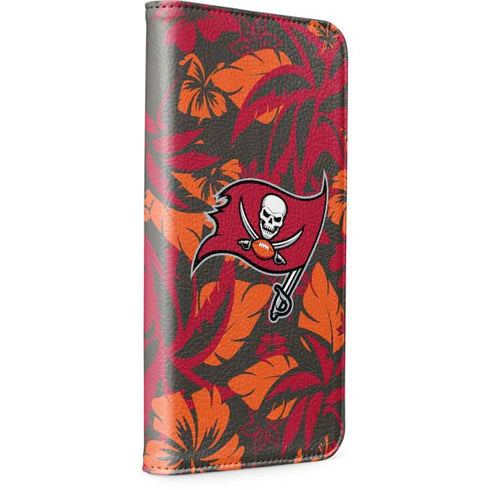 NFL Tampa Bay Buccaneers Tropical Print iPhone 15 Plus Folio Case