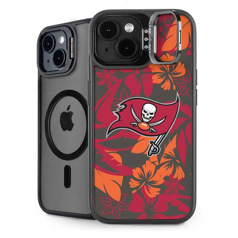 NFL Tampa Bay Buccaneers Tropical Print iPhone 15 Plus Kickstand Case