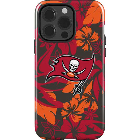 NFL Tampa Bay Buccaneers Tropical Print iPhone 15 Pro Impact Case
