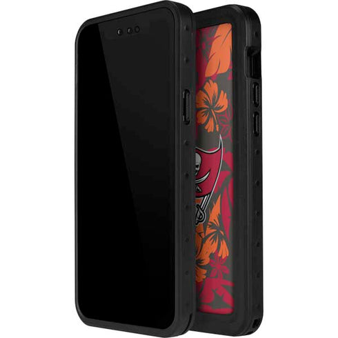 NFL Tampa Bay Buccaneers Tropical Print iPhone 15 Pro Waterproof Case