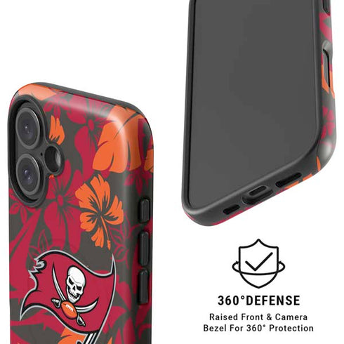 NFL Tampa Bay Buccaneers Tropical Print iPhone 16 Magsafe Impact Case