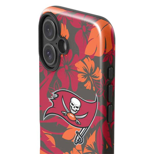 NFL Tampa Bay Buccaneers Tropical Print iPhone 16 Plus Impact Case