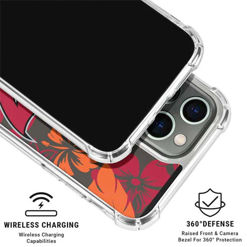 NFL Tampa Bay Buccaneers Tropical Print iPhone 16 Pro Clear Case