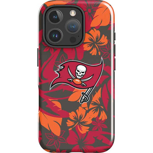 NFL Tampa Bay Buccaneers Tropical Print iPhone 16 Pro Impact Case