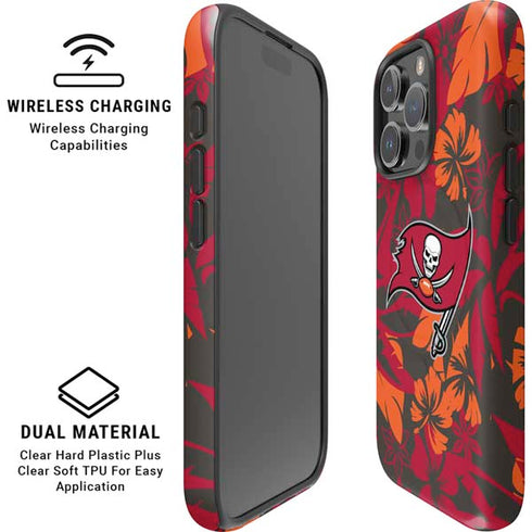 NFL Tampa Bay Buccaneers Tropical Print iPhone 16 Pro Magsafe Impact Case