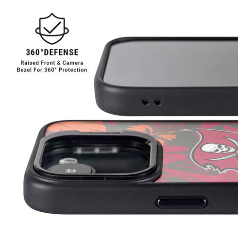 NFL Tampa Bay Buccaneers Tropical Print iPhone 16e Kickstand Case