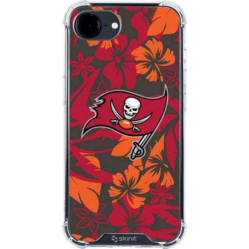 NFL Tampa Bay Buccaneers Tropical Print iPhone 16e Clear Case