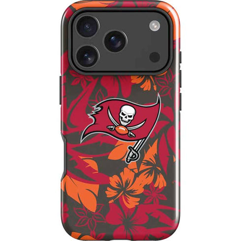 NFL Tampa Bay Buccaneers Tropical Print iPhone 18 Pro Impact Case
