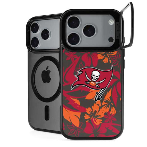 NFL Tampa Bay Buccaneers Tropical Print iPhone 18 Pro Kickstand Case