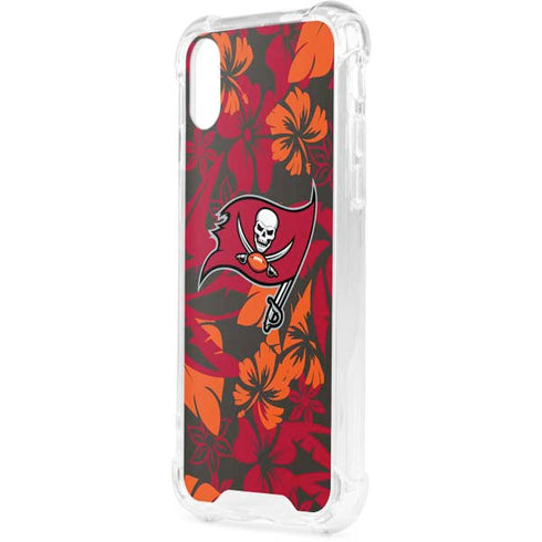 NFL Tampa Bay Buccaneers Tropical Print iPhone XS Clear Case