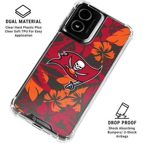 NFL Tampa Bay Buccaneers Tropical Print Moto G Power 5G (2024) Clear Case