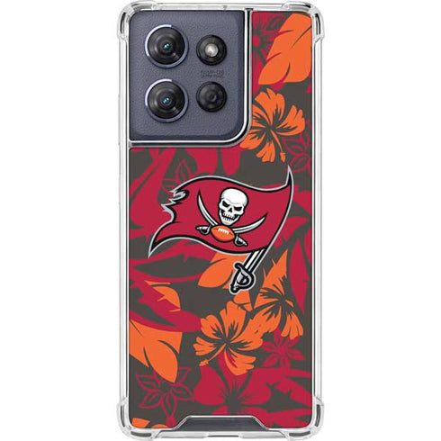 NFL Tampa Bay Buccaneers Tropical Print Moto G Stylus 5G (2025) Clear Case