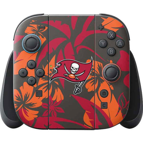 NFL Tampa Bay Buccaneers Tropical Print Nintendo Switch 2 (2025) Joy-Con Controller Skin