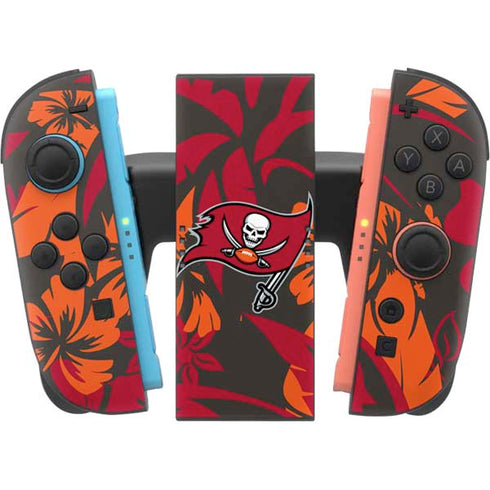 NFL Tampa Bay Buccaneers Tropical Print Nintendo Switch 2 (2025) Joy-Con Controller Skin