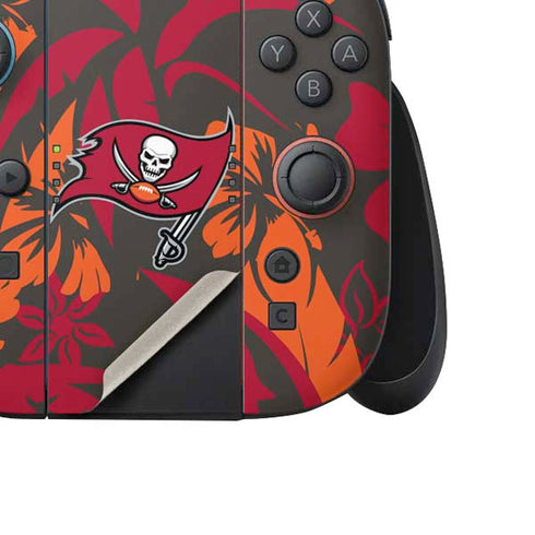 NFL Tampa Bay Buccaneers Tropical Print Nintendo Switch 2 (2025) Joy-Con Controller Skin