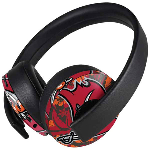 NFL Tampa Bay Buccaneers Tropical Print PlayStation 4 Gold Wireless Headset Skin
