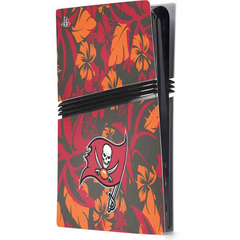 NFL Tampa Bay Buccaneers Tropical Print PS5 Pro Console Skin