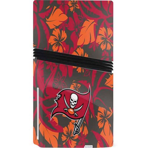 NFL Tampa Bay Buccaneers Tropical Print PS5 Pro Disk Console Skin