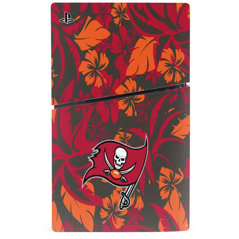NFL Tampa Bay Buccaneers Tropical Print PS5 Slim Digital Edition Console Skin