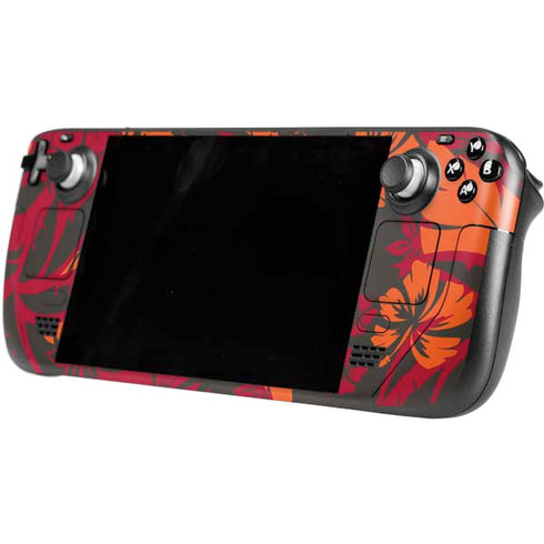 NFL Tampa Bay Buccaneers Tropical Print Steam Deck Handheld Gaming Computer OLED Skin