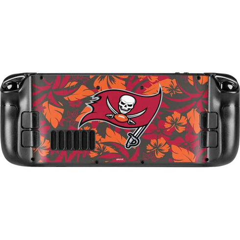 NFL Tampa Bay Buccaneers Tropical Print Steam Deck Handheld Gaming Computer Skin