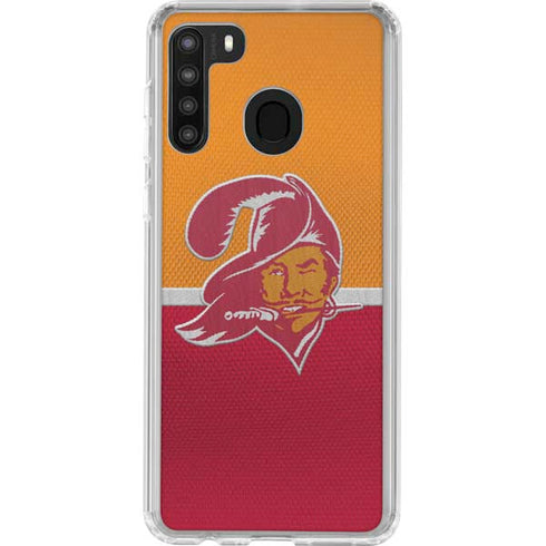 NFL Tampa Bay Buccaneers Vintage Galaxy A21 Clear Case