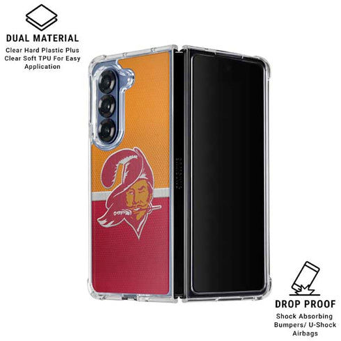NFL Tampa Bay Buccaneers Vintage Galaxy Z Fold6 Clear Case